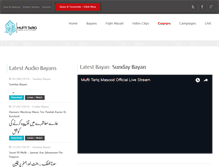 Tablet Screenshot of muftitariqmasood.com